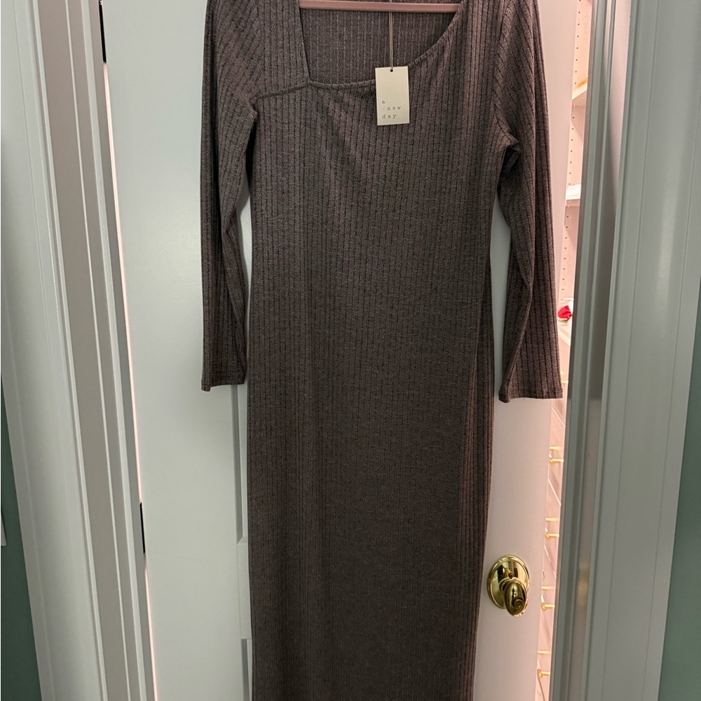 a new day Charcoal Long Sleeve Dress